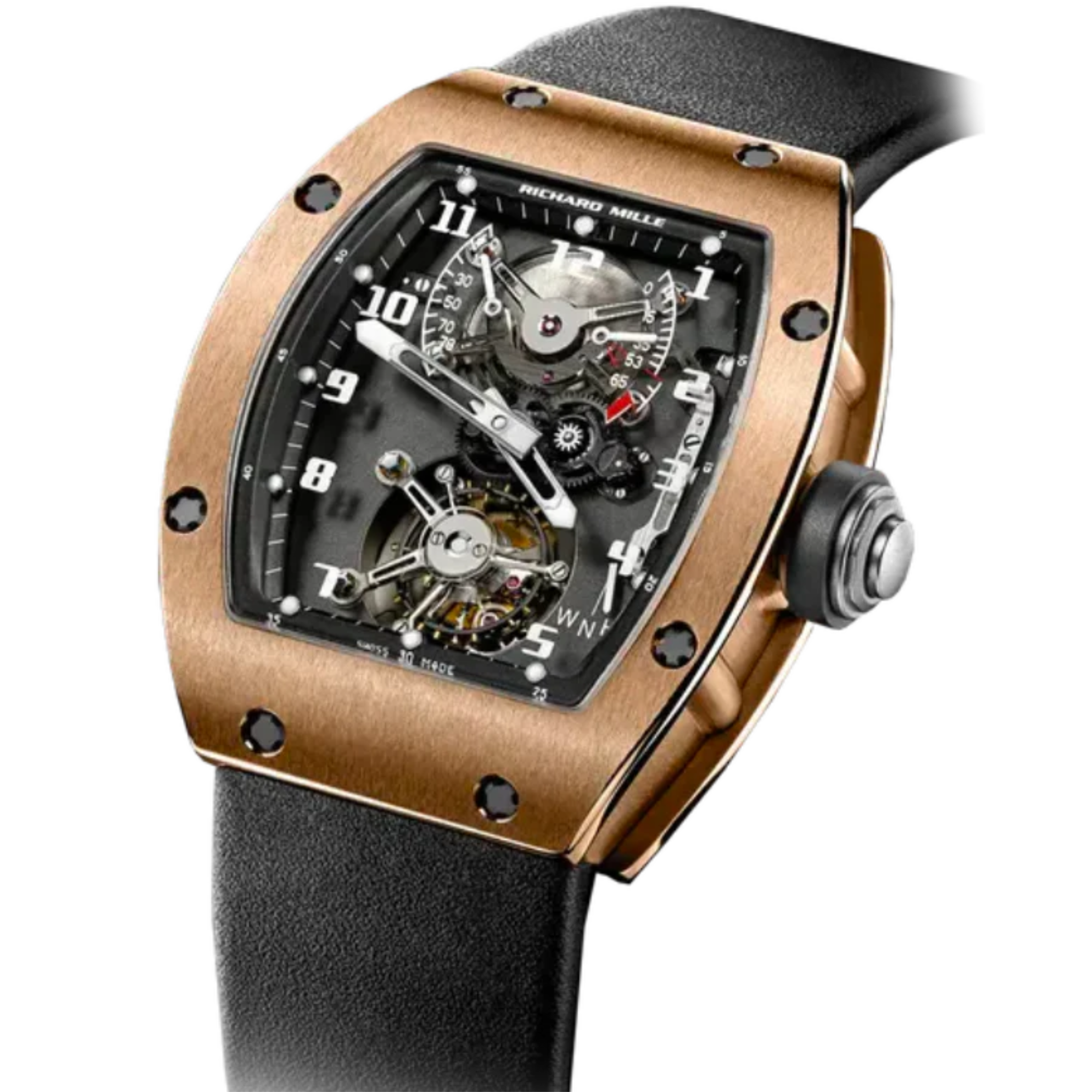 RM 002-V1 Tourbillon Rubber Strap Rose Gold Case - Richard Mille