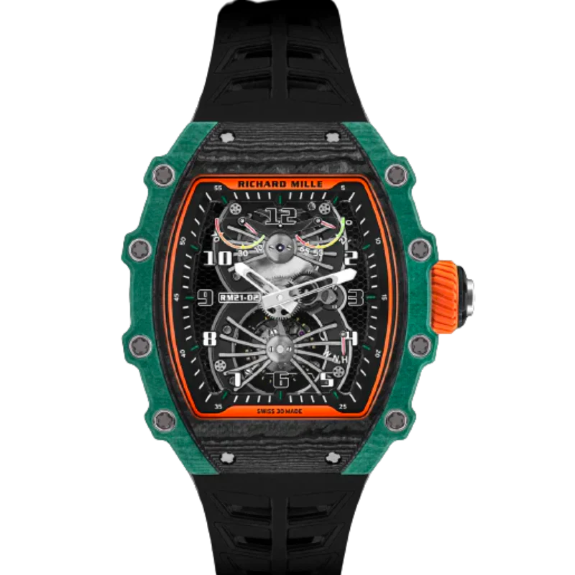 RM 21-02 Manual Winding Tourbillon Aerodyne Limited Edition Automatic Rubber Carbon Case - Richard Mille