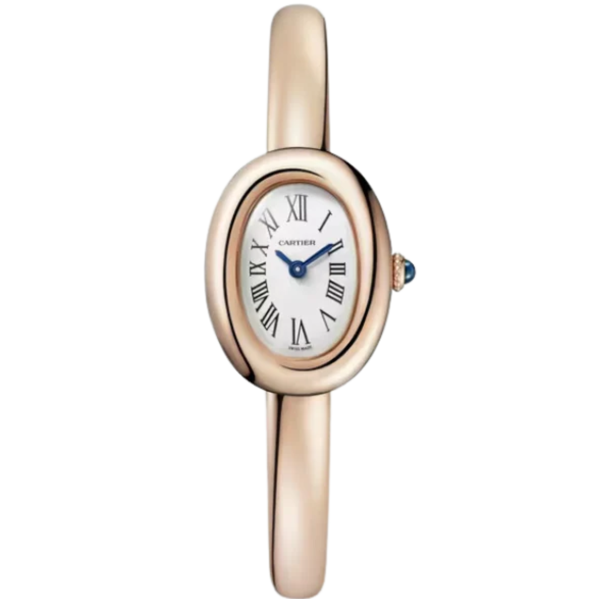 BAIGNOIRE DE CARTIER 25 MM 18K ROSE GOLD WITH SILVER DIAL SIZE 15 - Cartier