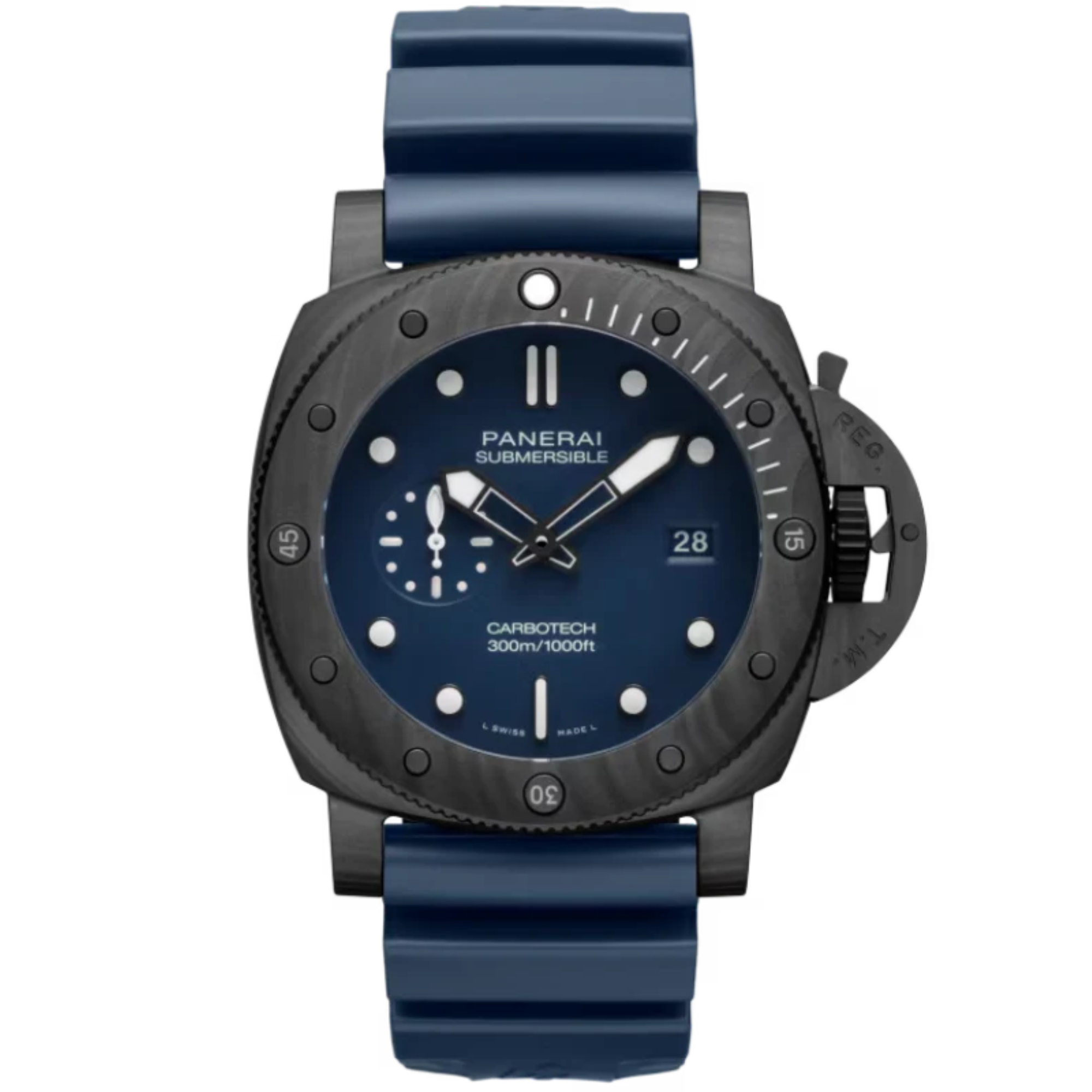 SUBMERSIBLE QUARANTAQUATTRO BLU ABISSO PAM01232 44 MM CARBOTECH™ WITH BLUE DIAL - Panerai
