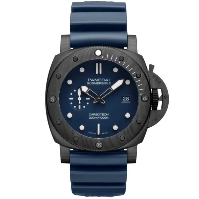 SUBMERSIBLE QUARANTAQUATTRO BLU ABISSO PAM01232 44 MM CARBOTECH™ WITH BLUE DIAL - Panerai