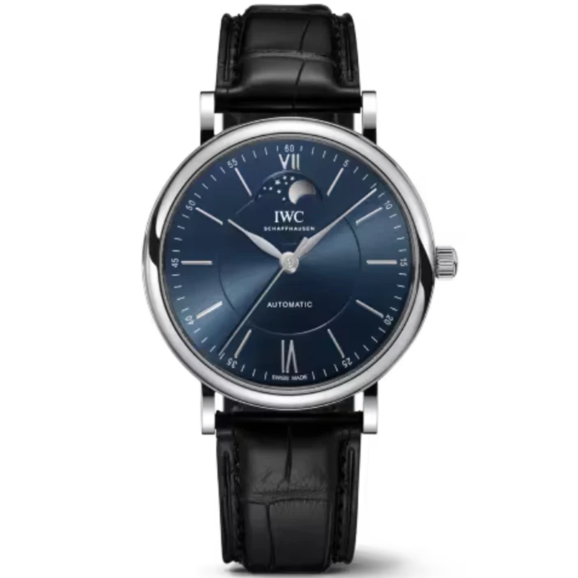 PORTOFINO AUTOMATIC MOON PHASE 40 MM STAINLESS STEEL WITH BLUE DIAL - IWC
