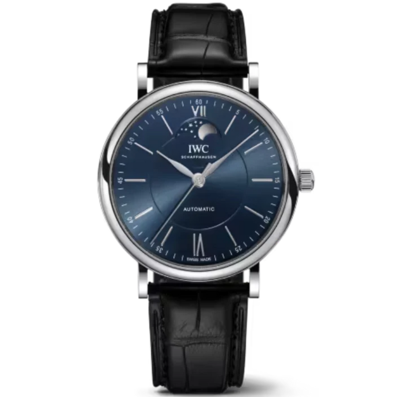 PORTOFINO AUTOMATIC MOON PHASE 40 MM STAINLESS STEEL WITH BLUE DIAL - IWC