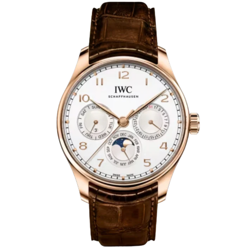 PORTUGIESER PERPETUAL CALENDAR 42 MM GOLD WITH WHITE DIAL - IWC