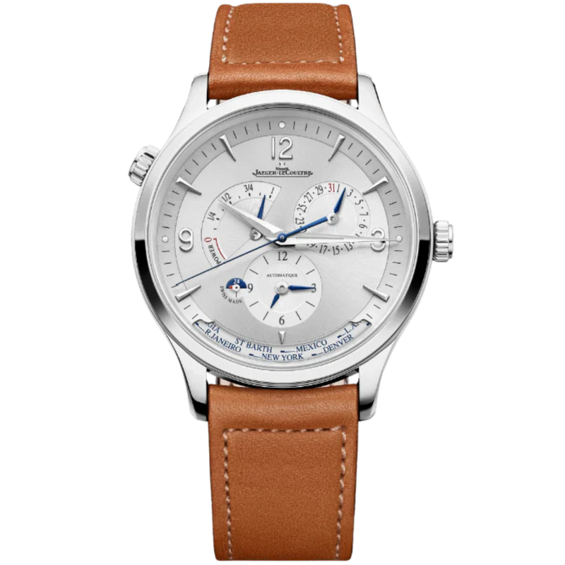 MASTER CONTROL GEOGRAPHIC 40 MM STAINLESS STEEL WITH SILVER GREY SUNRAY BRUSHED DIAL - Jaeger-LeCoultre