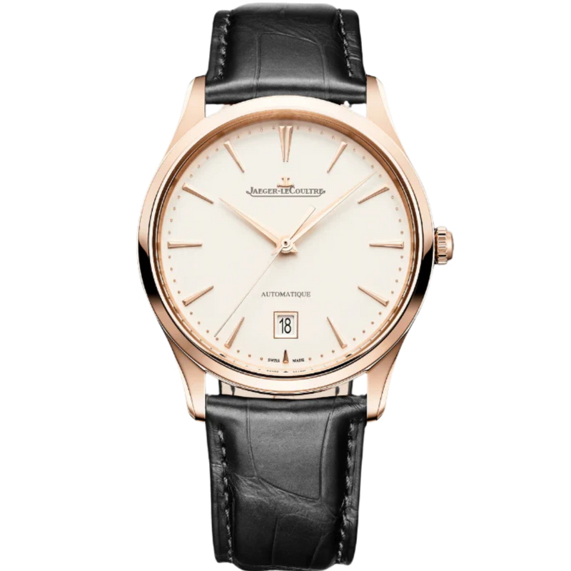 MASTER ULTRA THIN DATE 39 MM 18K ROSE GOLD WITH EGGSHELL BEIGE DIAL - Jaeger-LeCoultre