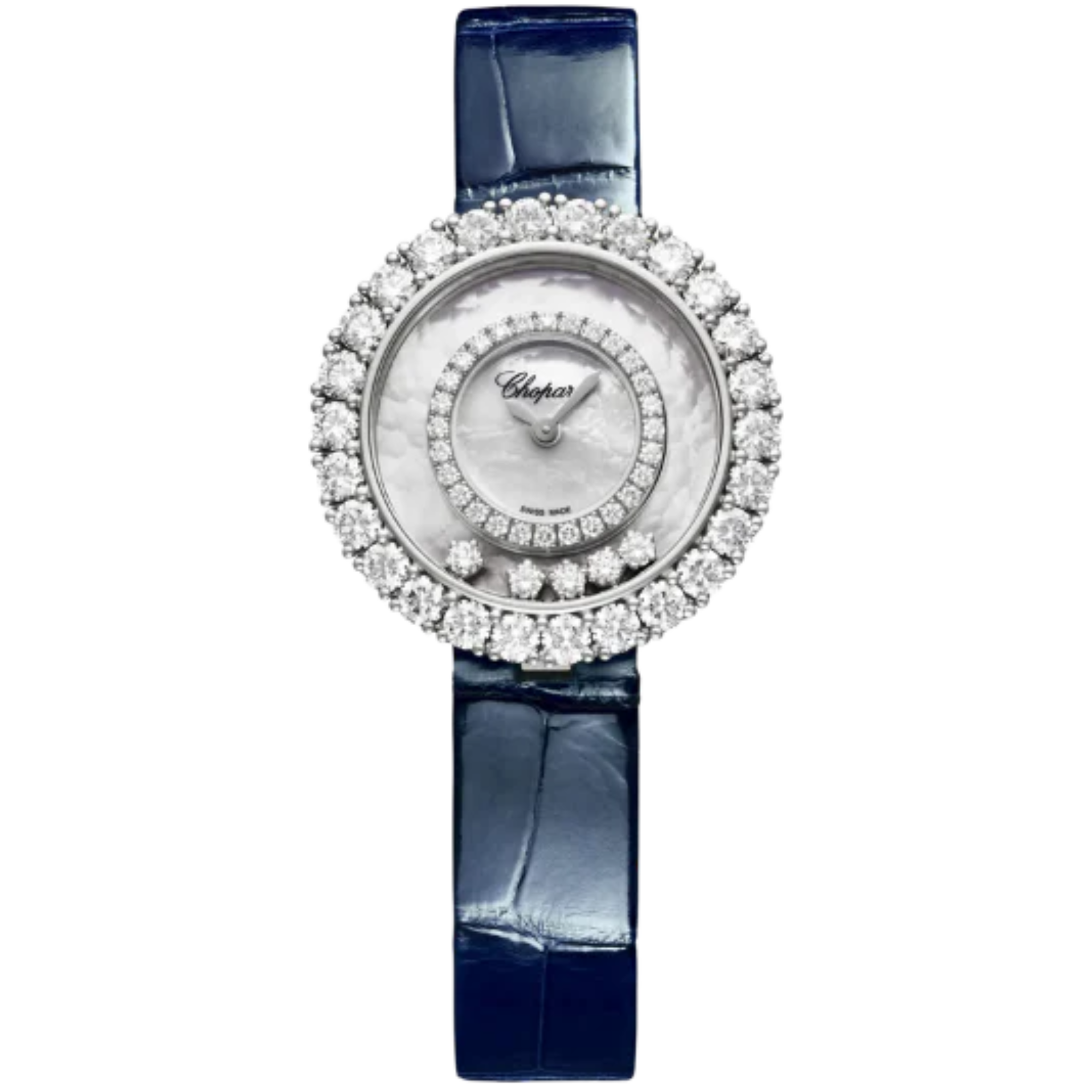 HAPPY DIAMONDS JOAILLERIE 29 MM ETHICAL WHITE GOLD WITH MOTHER OF PEARL DIAL - Chopard