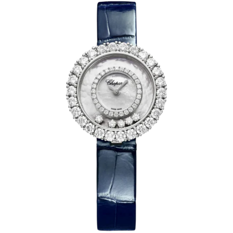 HAPPY DIAMONDS JOAILLERIE 29 MM ETHICAL WHITE GOLD WITH MOTHER OF PEARL DIAL - Chopard
