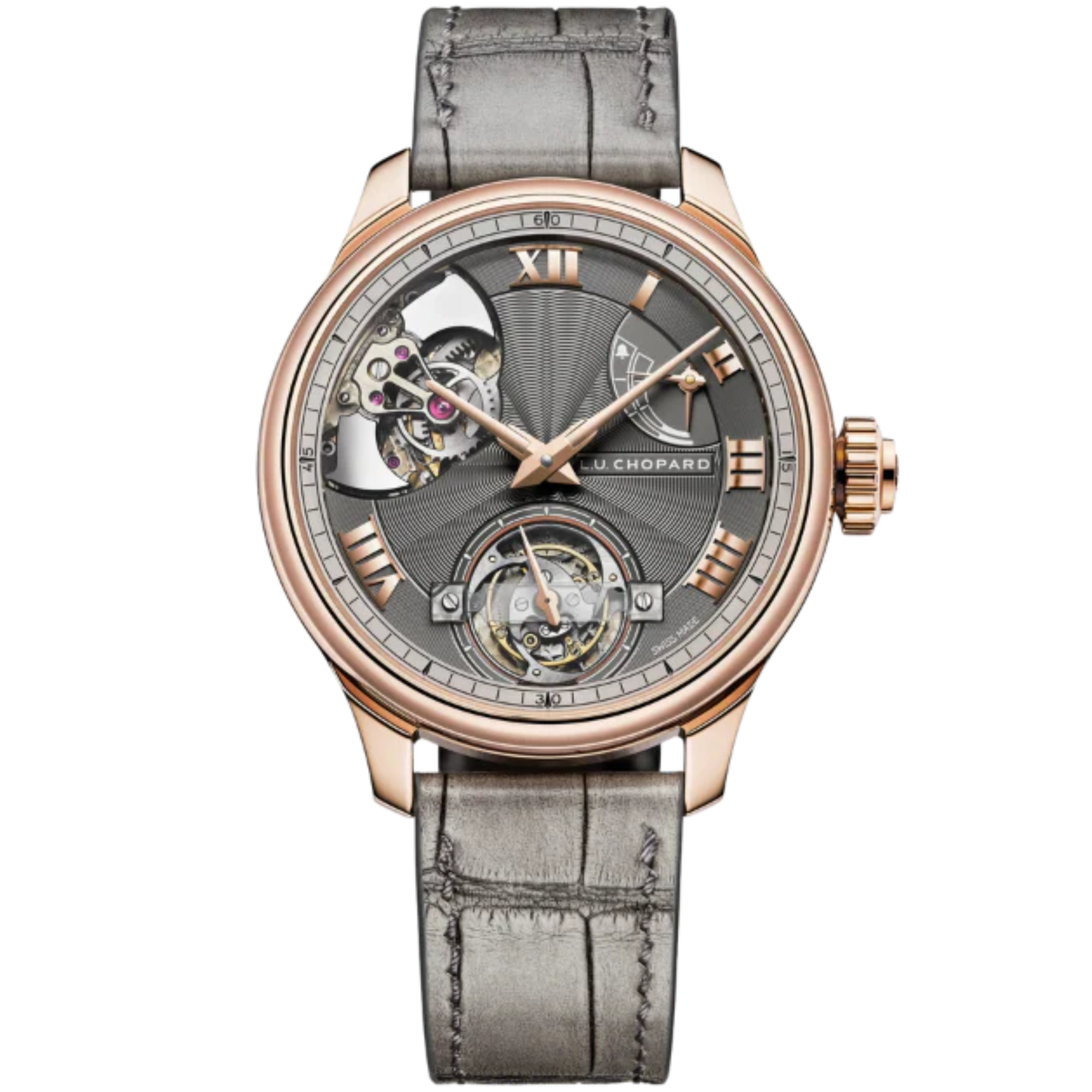 L.U.C FULL STRIKE TOURBILLON LIMITED EDITION 42 MM ETHICAL ROSE GOLD WITH GREY DIAL - Chopard