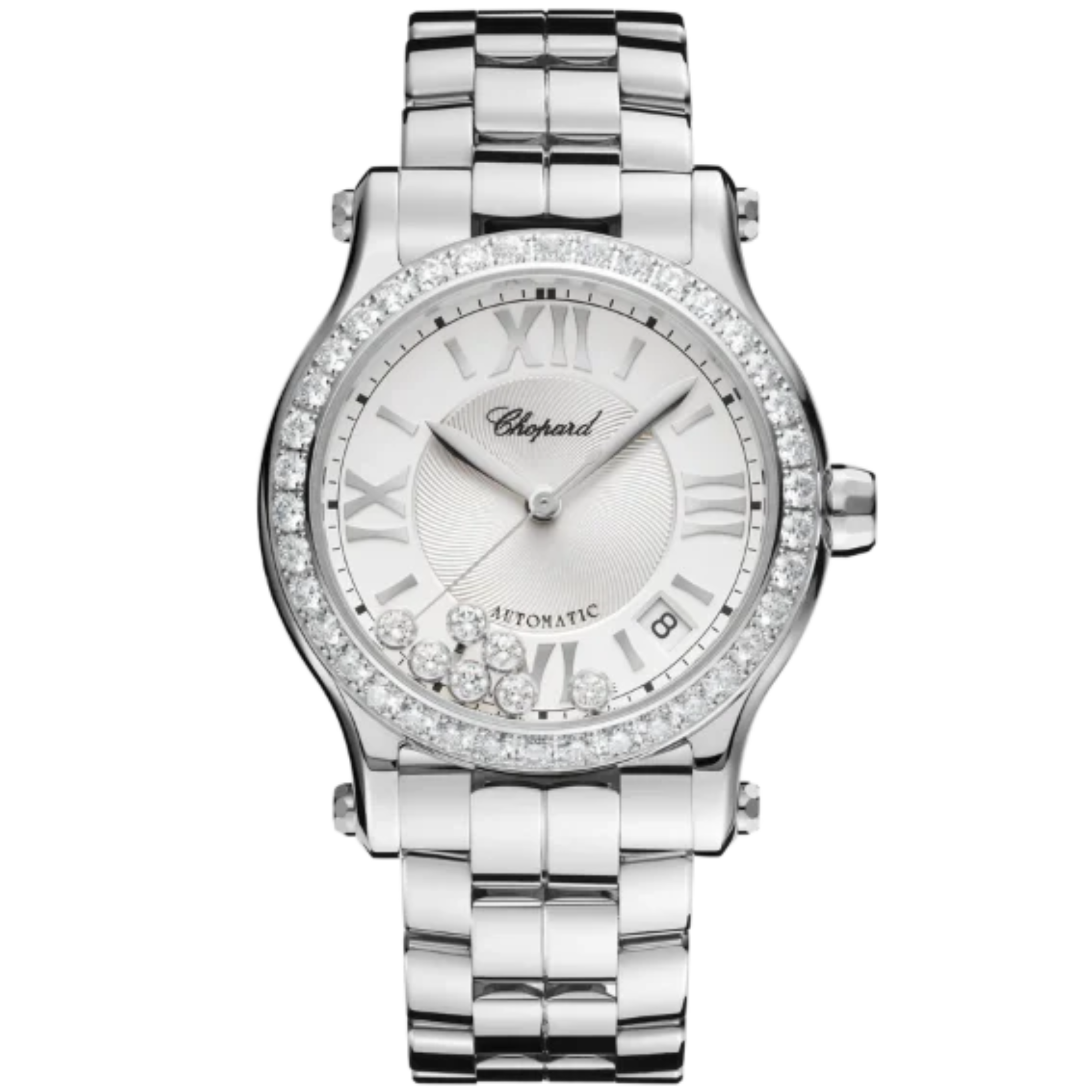 HAPPY SPORT 36 MM LUCENT STEEL™ WITH SILVER DIAL - Chopard
