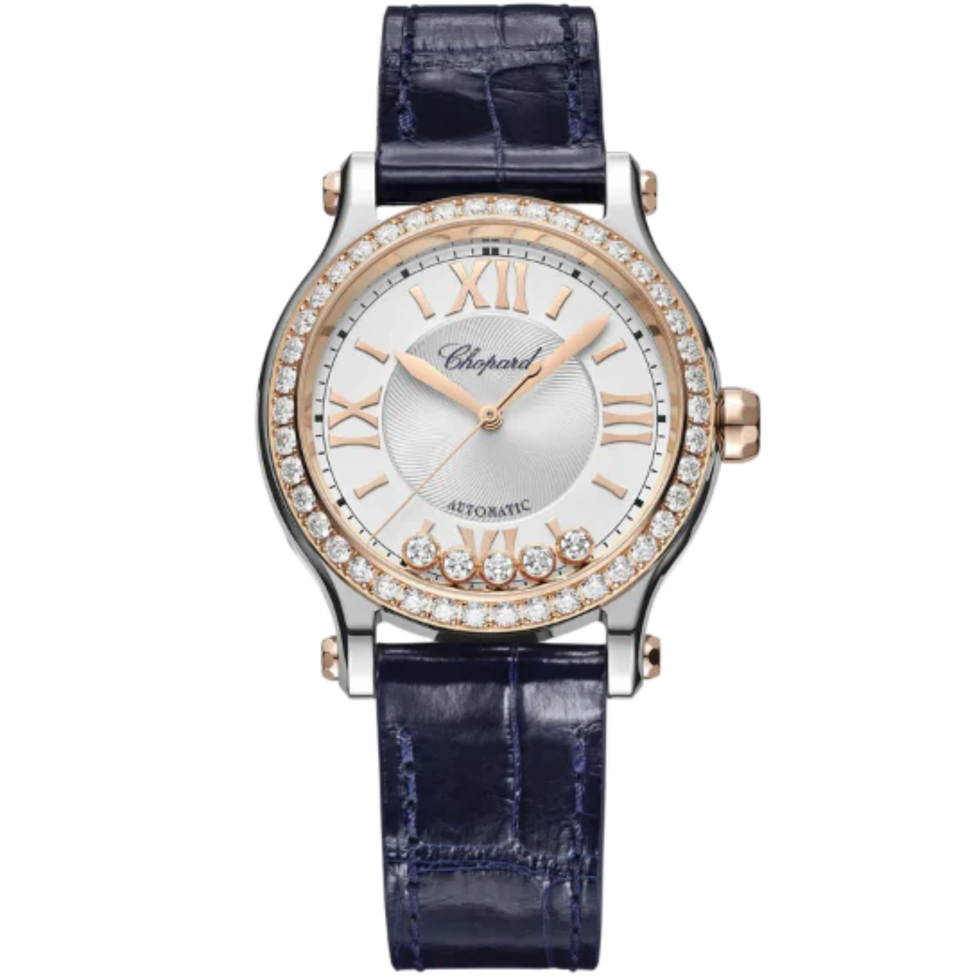 HAPPY SPORT 33 MM ETHICAL ROSE GOLD - LUCENT STEEL™ WITH SILVER DIAL - Chopard