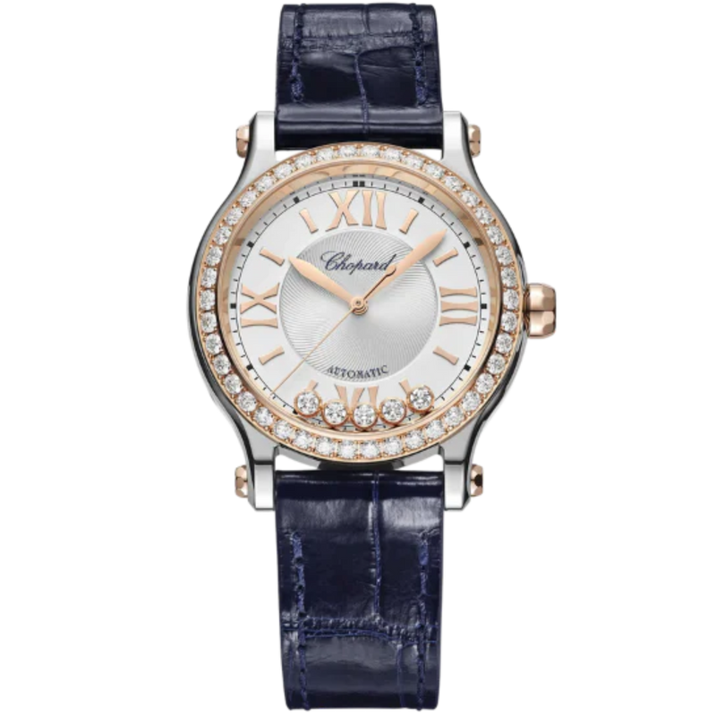 HAPPY SPORT 33 MM ETHICAL ROSE GOLD - LUCENT STEEL™ WITH SILVER DIAL - Chopard