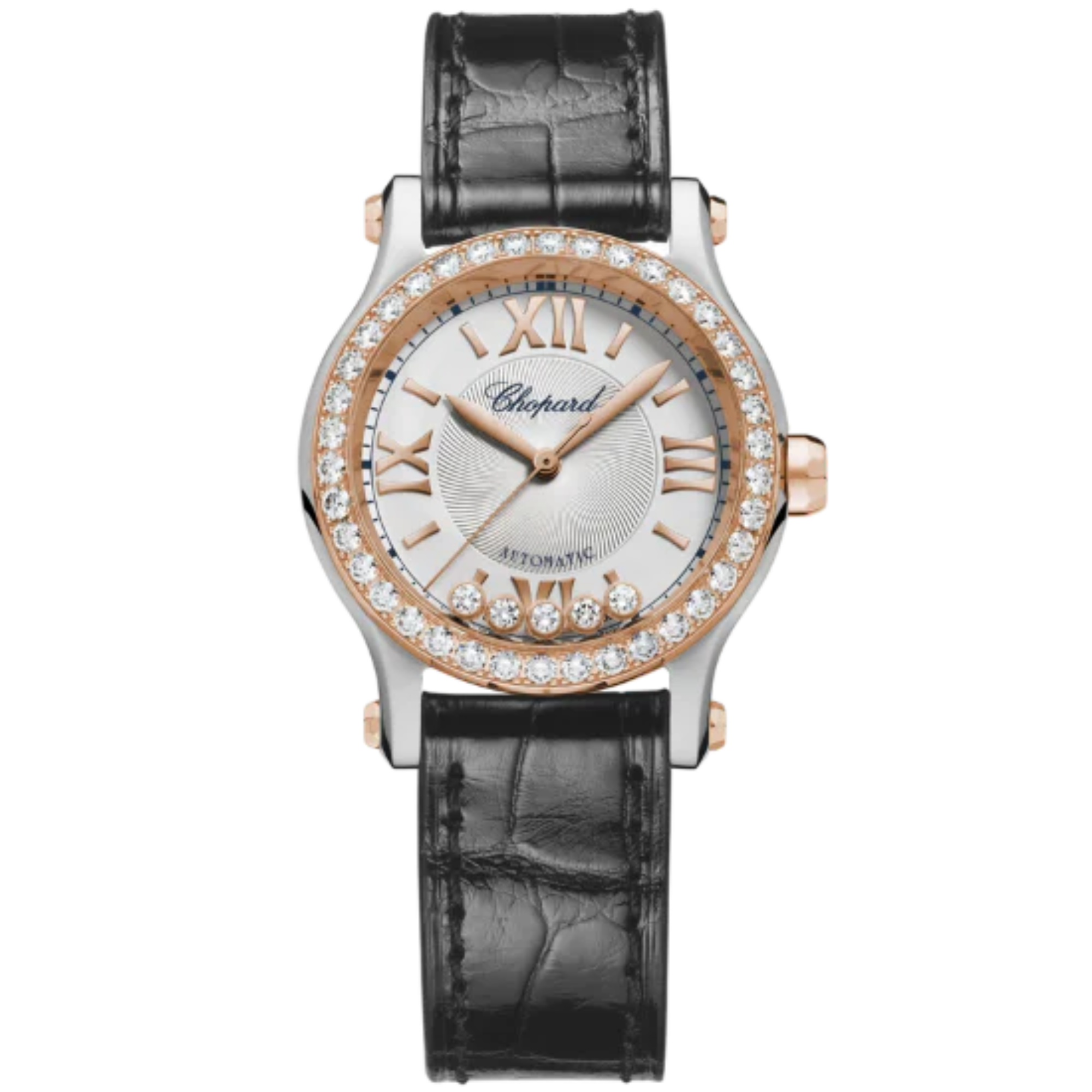 HAPPY SPORT 30 MM ETHICAL ROSE GOLD - LUCENT STEEL™ WITH SILVER DIAL - Chopard