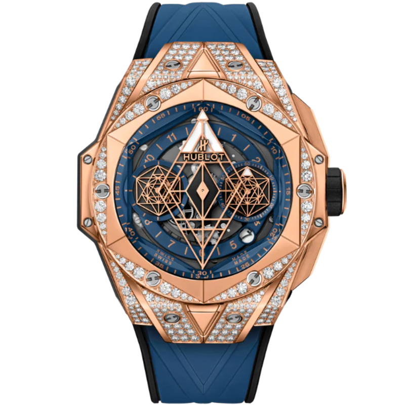 Big Bang 45mm SANG BLEU II KING GOLD BLUE PAVÉ - Hublot