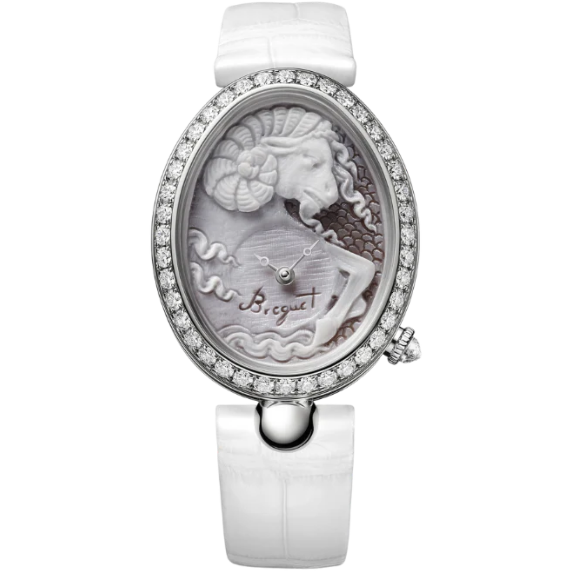 REINE DE NAPLES 8958 40 MM WHITE GOLD WITH WHITE CHINESE ZODIAC SIGN DIAL - Breguet