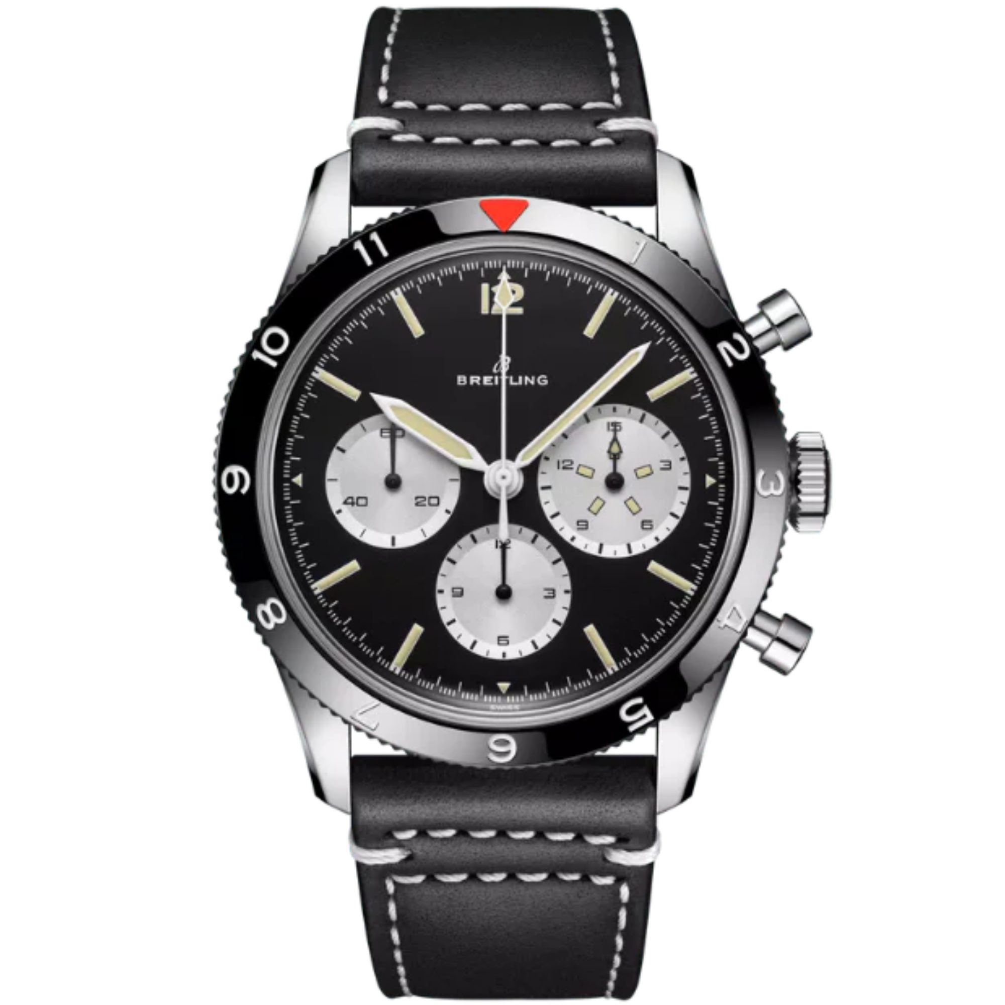 AVI REF. 765 1964 RE-EDITION 41 MM STAINLESS STEEL WITH BLACK DIAL - Breitling
