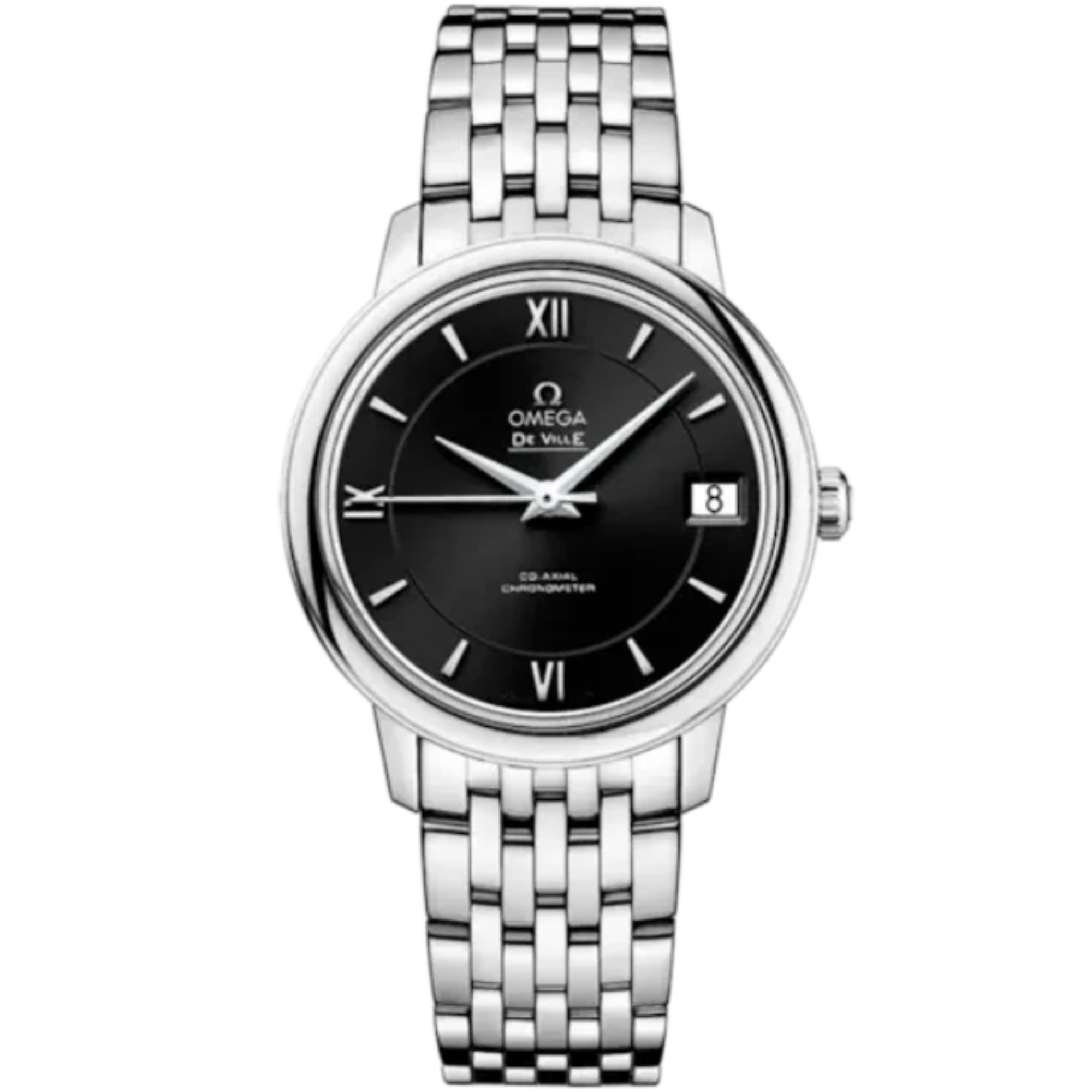 DE VILLE PRESTIGE 33 MM STAINLESS STEEL WITH BLACK DIAL - Omega