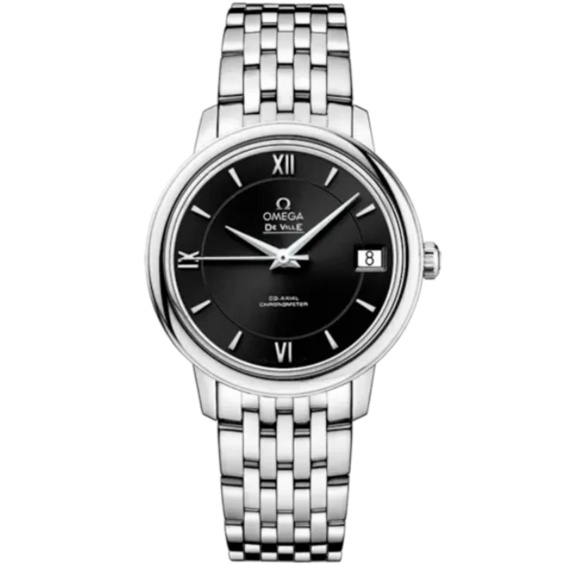 DE VILLE PRESTIGE 33 MM STAINLESS STEEL WITH BLACK DIAL - Omega