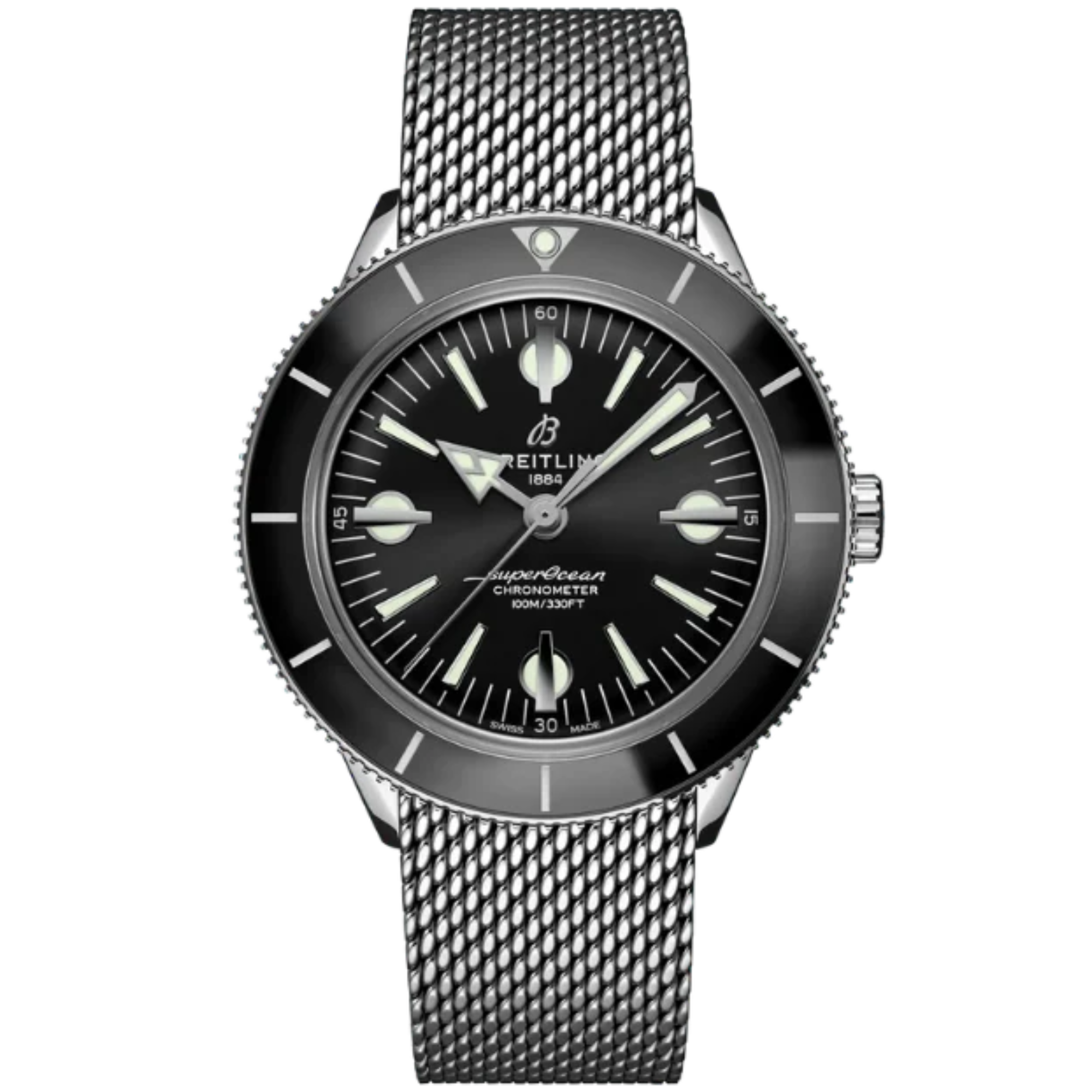 SUPEROCEAN HERITAGE '57 42 MM STAINLESS STEEL WITH BLACK DIAL - Breitling