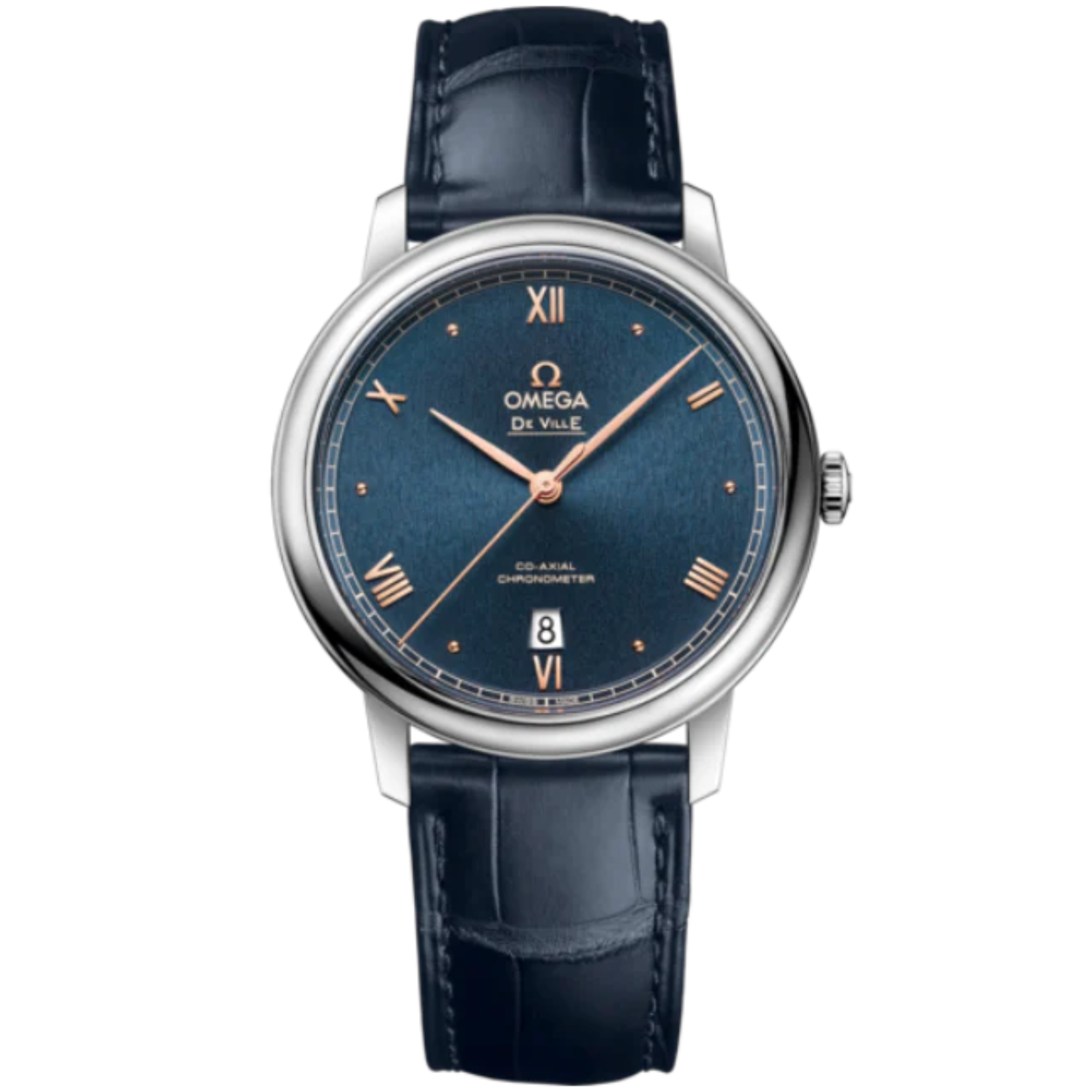 DE VILLE PRESTIGE 39 MM STAINLESS STEEL WITH BLUE DIAL - Omega