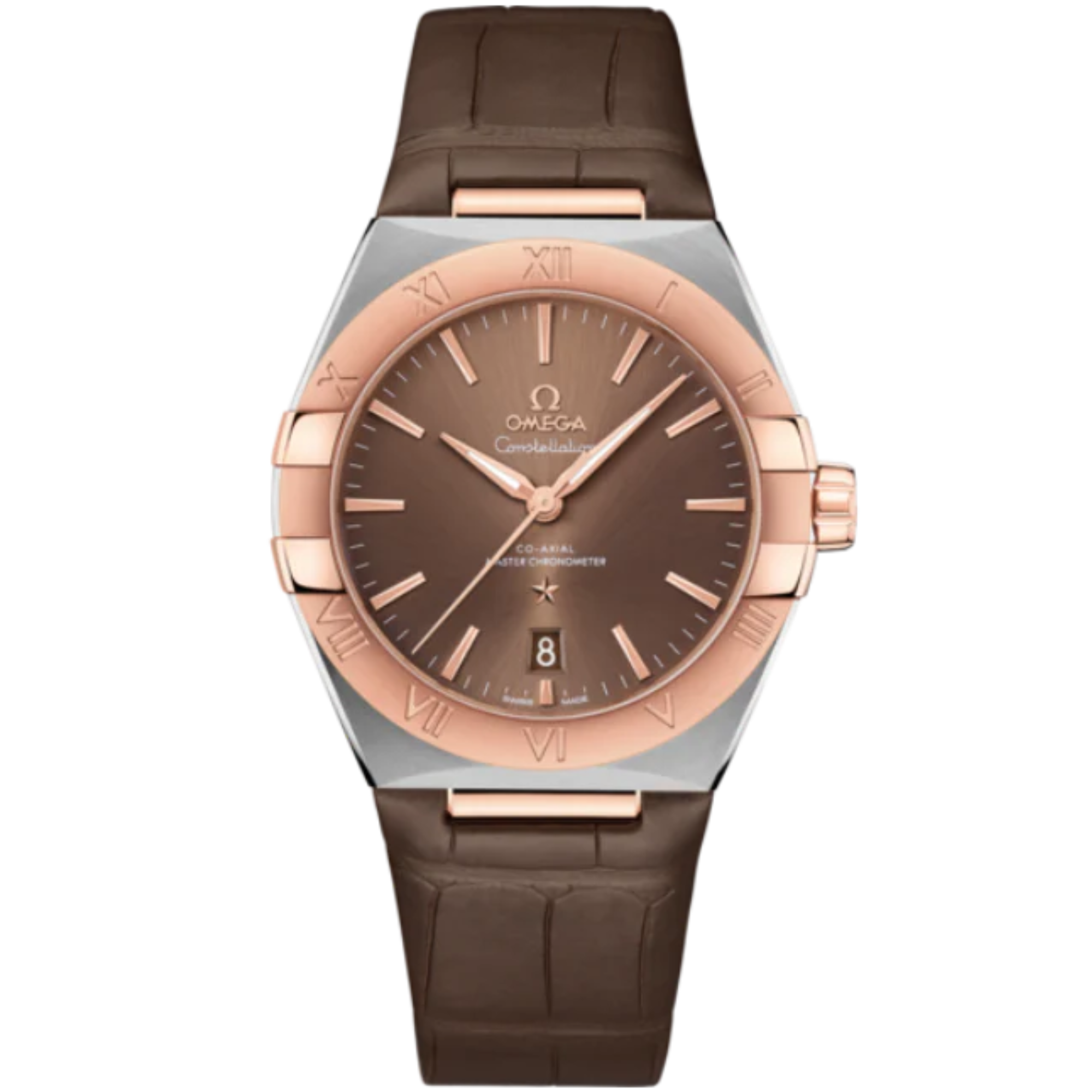 CONSTELLATION 39 MM STAINLESS STEEL - SEDNA™ GOLD WITH BROWN DIAL - Omega