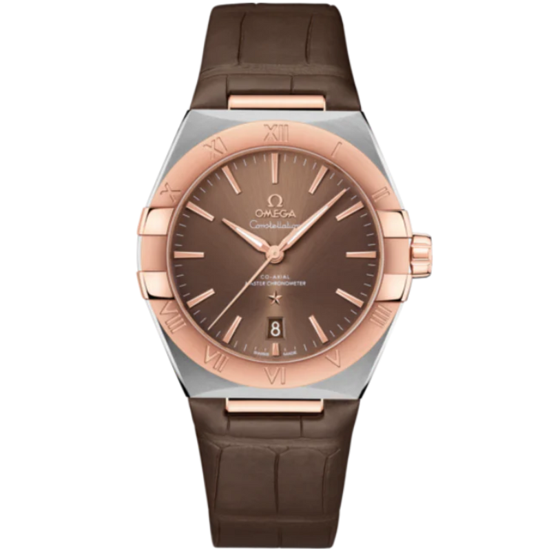CONSTELLATION 39 MM STAINLESS STEEL - SEDNA™ GOLD WITH BROWN DIAL - Omega