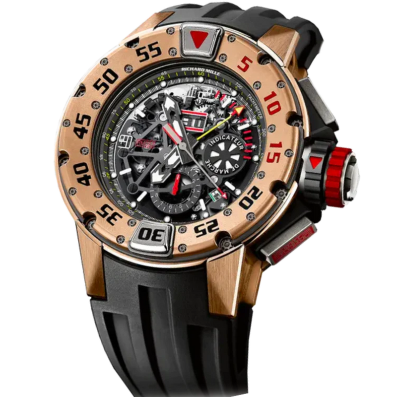 RM 032 Automatic Winding Flyback Chronograph Rubber Strap Rose Gold Case - Richard Mille