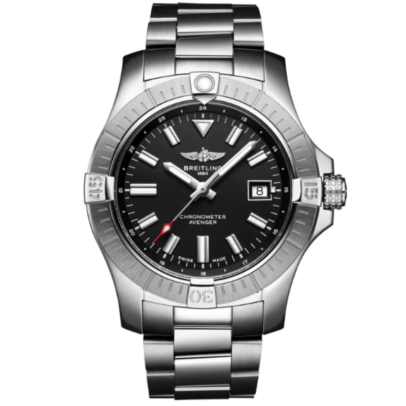 AVENGER AUTOMATIC 43 MM STAINLESS STEEL WITH BLACK DIAL - Breitling