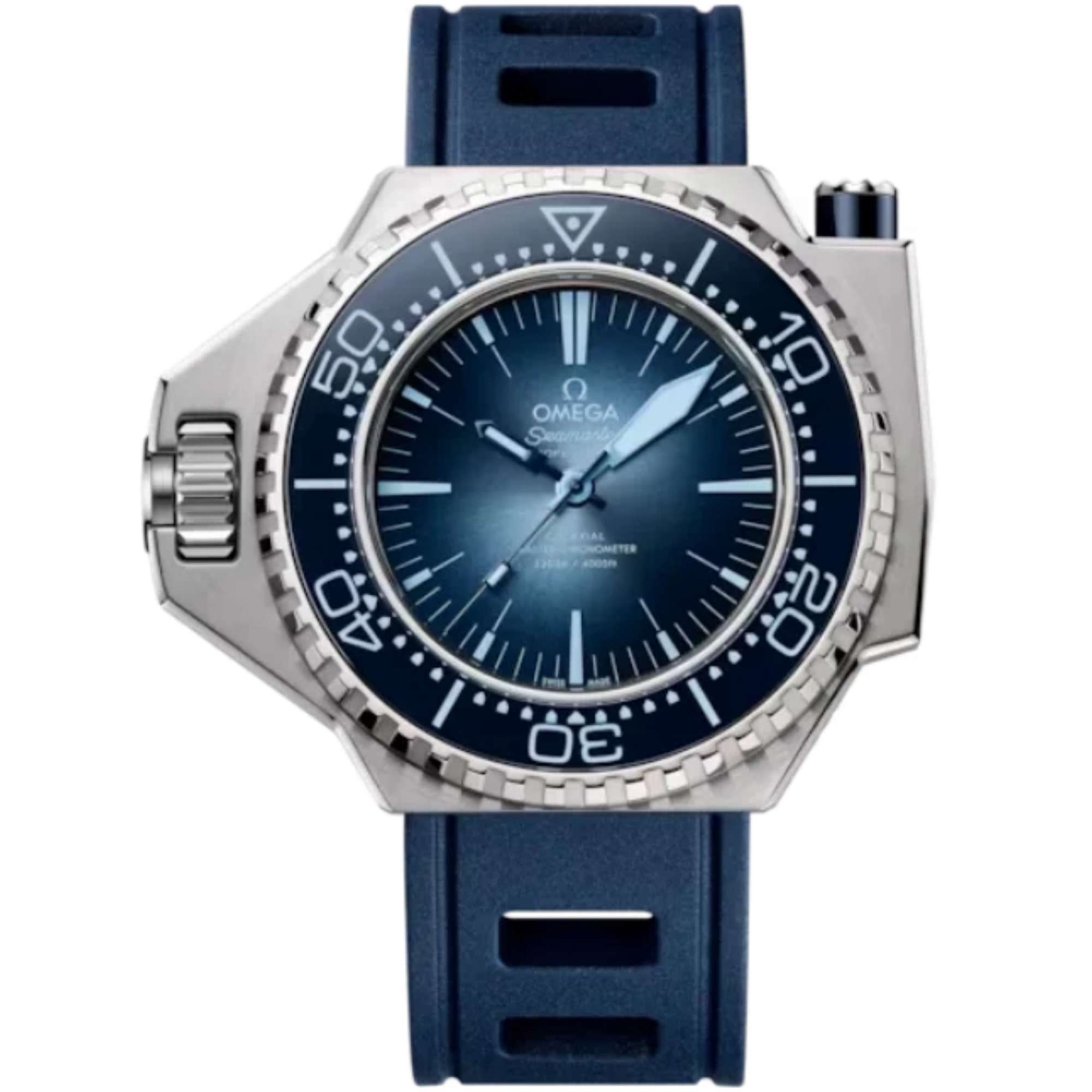 SEAMASTER PLOPROF 1200M SUMMER BLUE 55 MM O‑MEGASTEEL WITH BLUE DIAL - Omega