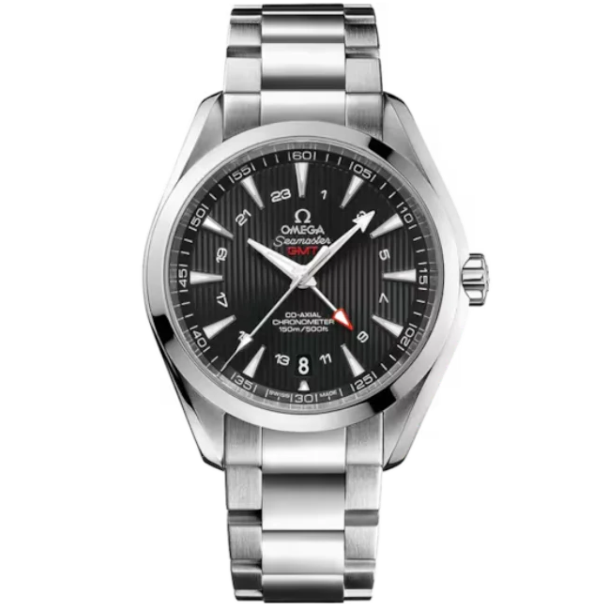 SEAMASTER AQUA TERRA 150M GMT 43 MM STAINLESS STEEL WITH BLACK DIAL - Omega