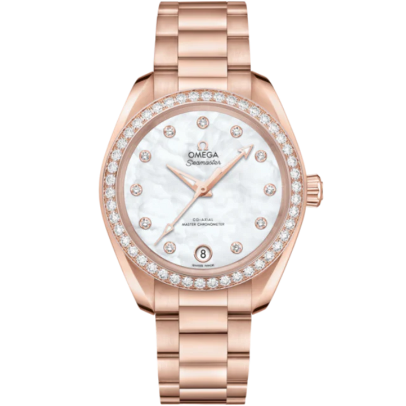 SEAMASTER AQUA TERRA 150M 34 MM SEDNA™ GOLD WITH MOTHER OF PEARL DIAL - Omega