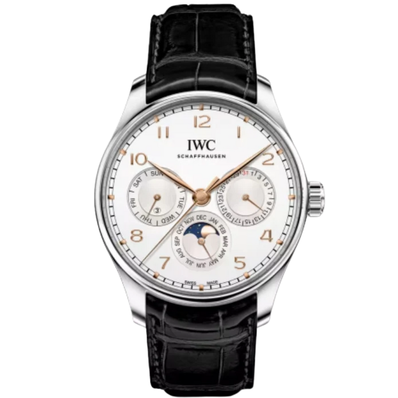 PORTUGIESER PERPETUAL CALENDAR 42 MM STAINLESS STEEL WITH WHITE DIAL - IWC