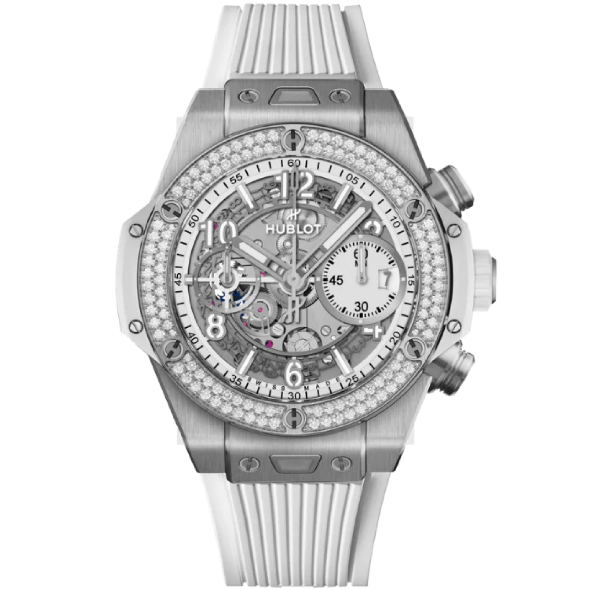 Big Bang 42mm UNICO TITANIUM WHITE DIAMONDS - Hublot