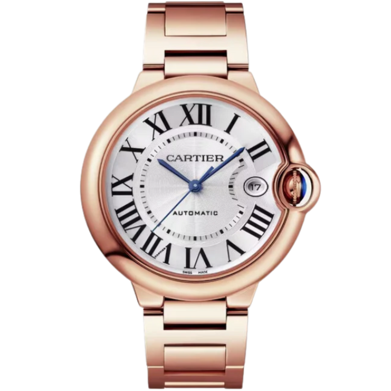 BALLON BLEU DE CARTIER 40 MM 18K ROSE GOLD WITH SILVER GUILLOCHE DIAL - Cartier