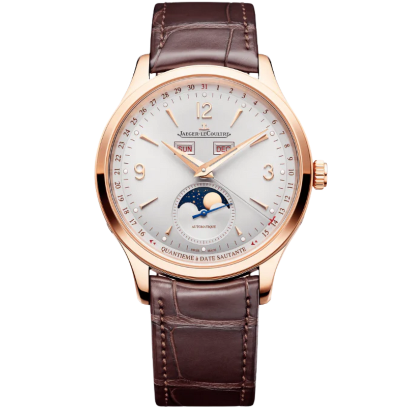 MASTER CONTROL CALENDAR 40 MM 18K ROSE GOLD WITH SILVER GREY SUNRAY BRUSHED DIAL - Jaeger-LeCoultre