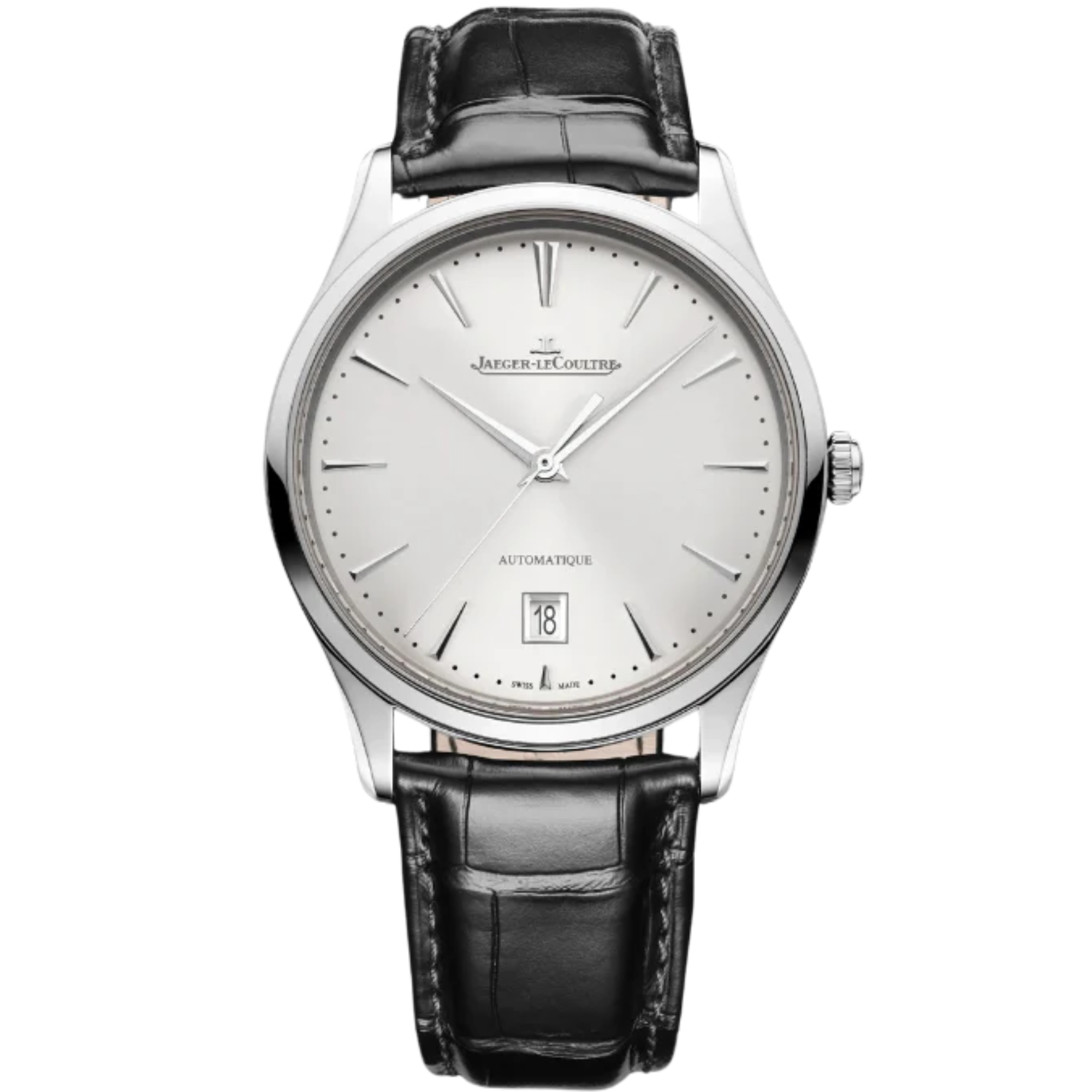 MASTER ULTRA THIN DATE 39 MM STAINLESS STEEL WITH SILVER GREY DIAL - Jaeger-LeCoultre