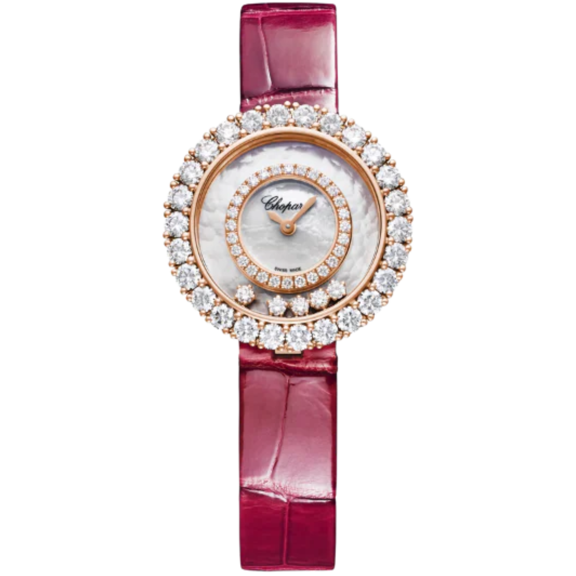 HAPPY DIAMONDS JOAILLERIE 29 MM ETHICAL ROSE GOLD WITH MOTHER OF PEARL DIAL - Chopard