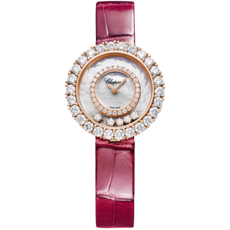 HAPPY DIAMONDS JOAILLERIE 29 MM ETHICAL ROSE GOLD WITH MOTHER OF PEARL DIAL - Chopard