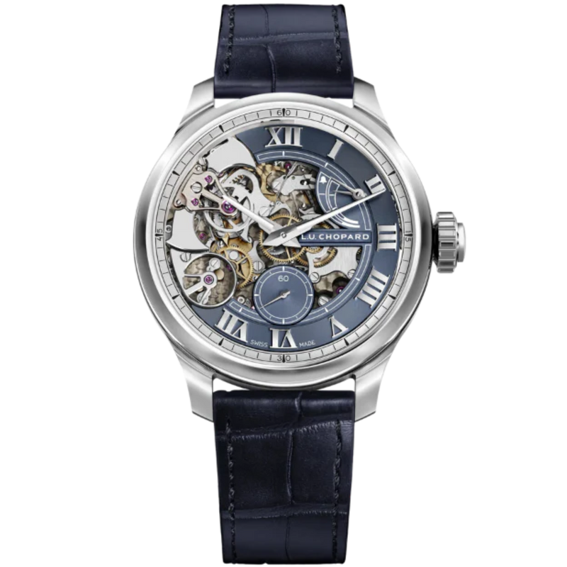 L.U.C TIME TRAVELER ONE 42 MM PLATINUM WITH BLUE SKELETON DIAL - Chopard