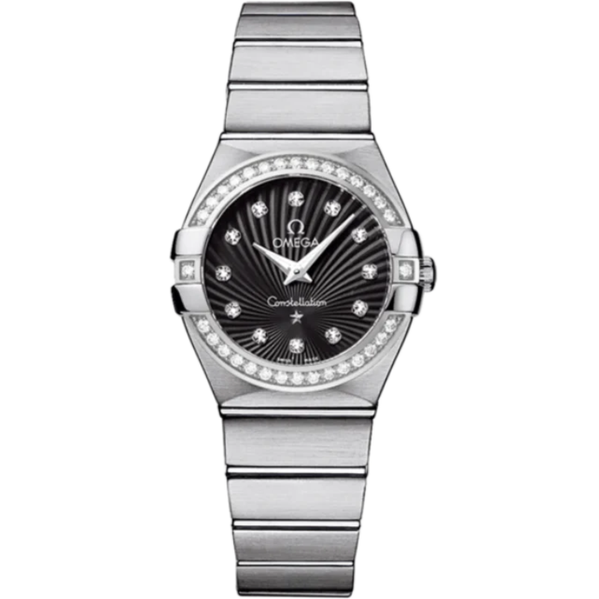 CONSTELLATION 27 MM STAINLESS STEEL WITH BLACK DIAL - Omega