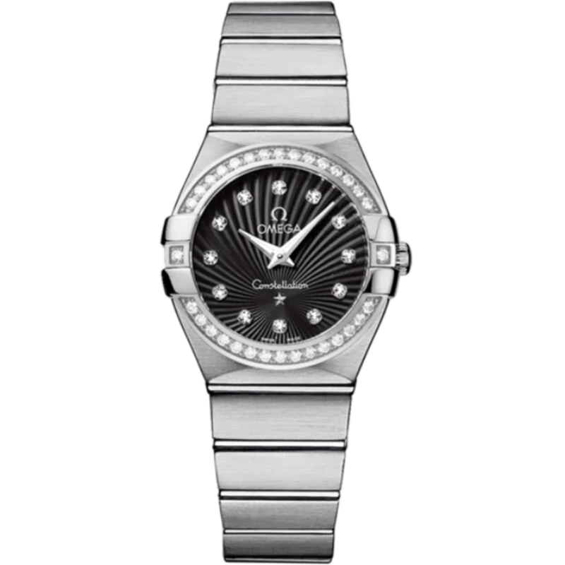 CONSTELLATION 27 MM STAINLESS STEEL WITH BLACK DIAL - Omega