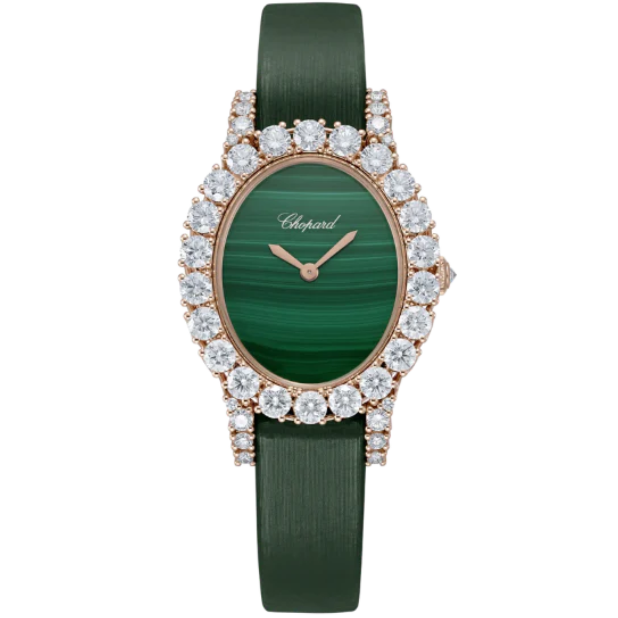 L'HEURE DU DIAMANT VINTAGE 34 MM ETHICAL ROSE GOLD WITH GREEN DIAL - Chopard
