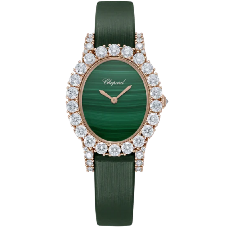 L'HEURE DU DIAMANT VINTAGE 34 MM ETHICAL ROSE GOLD WITH GREEN DIAL - Chopard