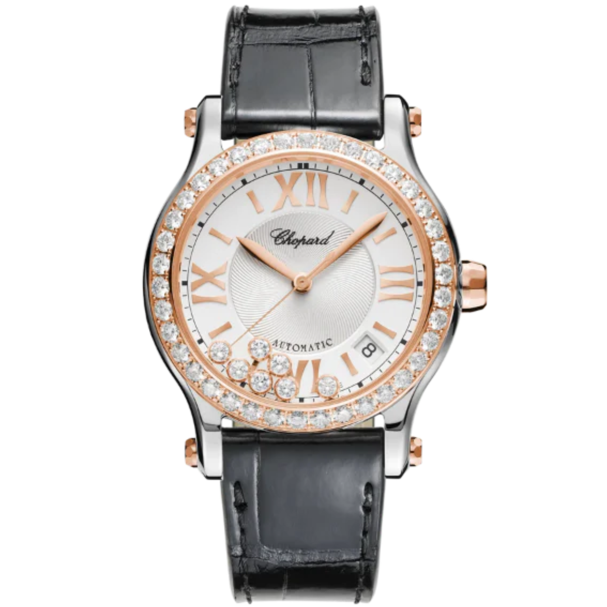 HAPPY SPORT 36 MM ETHICAL ROSE GOLD - LUCENT STEEL™ WITH SILVER DIAL - Chopard