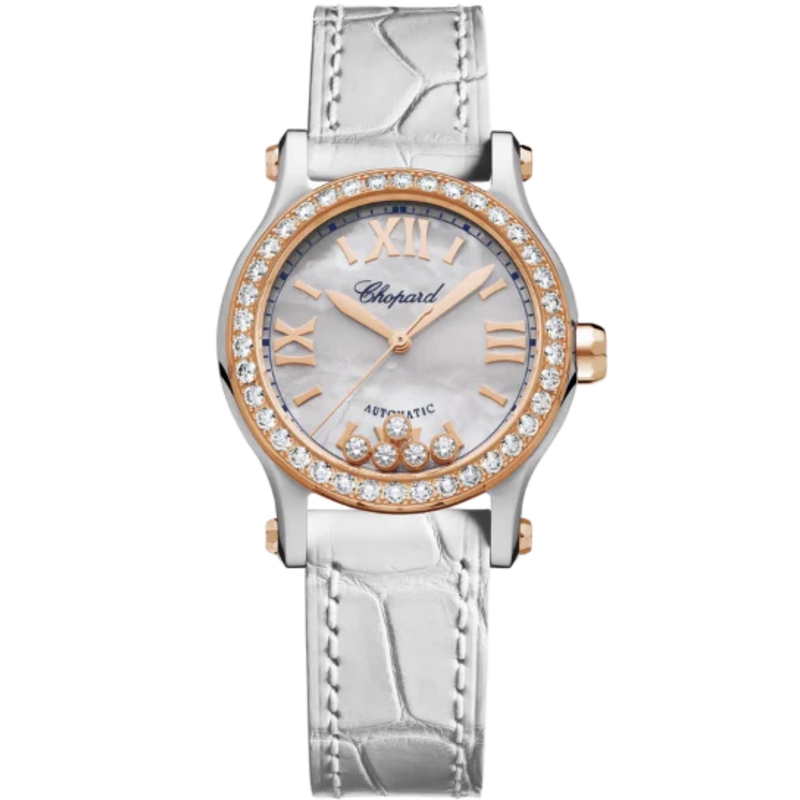 HAPPY SPORT 30 MM ETHICAL ROSE GOLD - LUCENT STEEL™ WITH MOTHER OF PEARL DIAL - Chopard