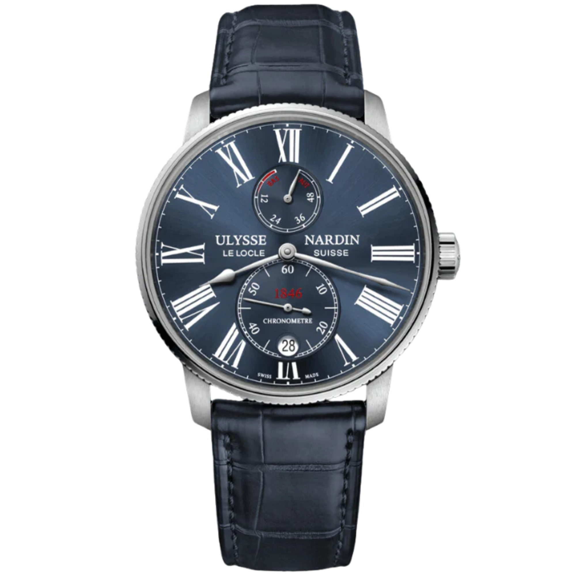 MARINE TORPILLEUR 42 MM STAINLESS STEEL WITH BLUE DIAL - Ulysse Nardin