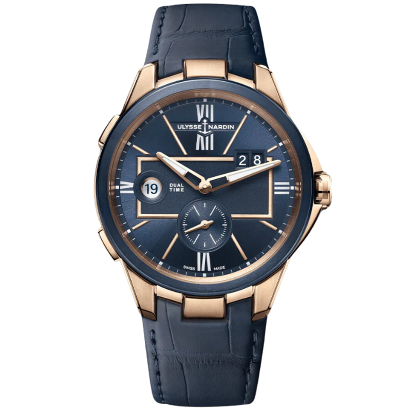 BLAST DUAL TIME 42 MM ROSE GOLD WITH BLUE DIAL - Ulysse Nardin