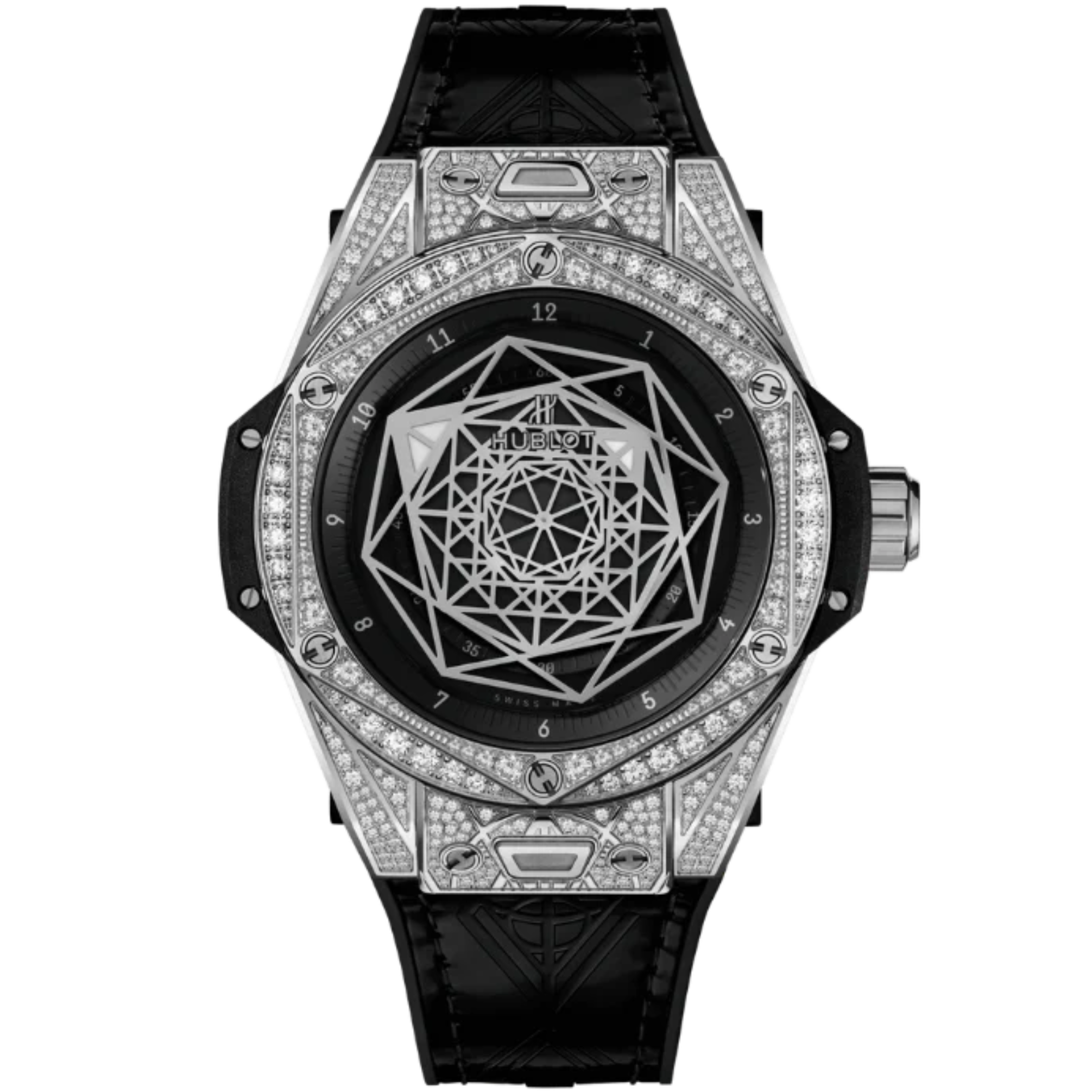 Big Bang 39mm SANG BLEU STEEL PAVÉ - Hublot