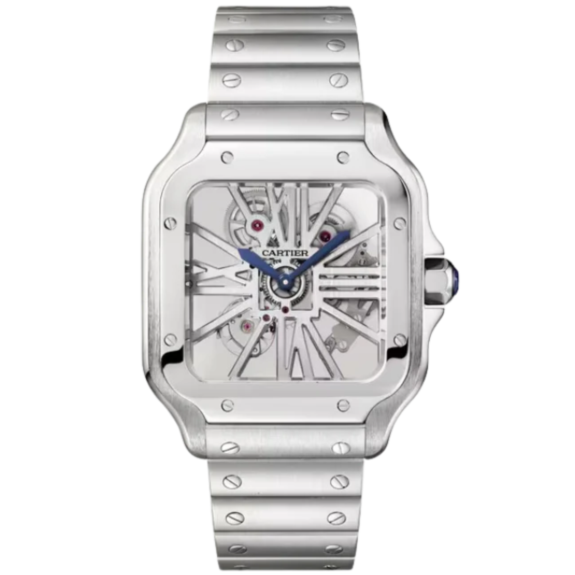 SANTOS 28 MM DE CARTIER WHITE STAINLESS STEEL - Cartier