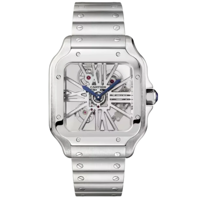 SANTOS 28 MM DE CARTIER WHITE STAINLESS STEEL - Cartier